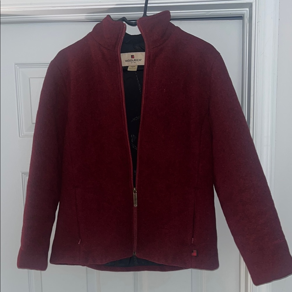 Woolrich Deep Red Fleece Jacket
